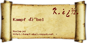 Kampf Ábel névjegykártya